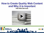 Webinar: How to Create Quality Web Content and Why it is Important