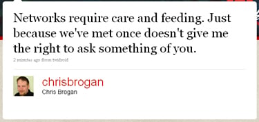 Chris Brogan Tweet