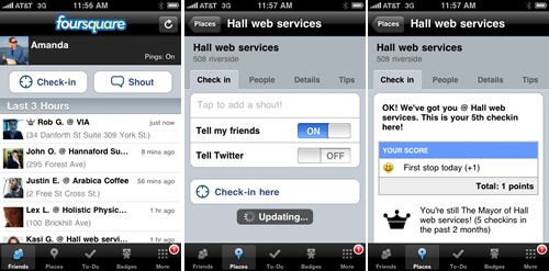 Foursquare screenshots