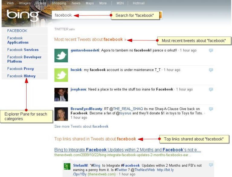 Bing Twitter Search & Google Social Search: Real-Time Search is