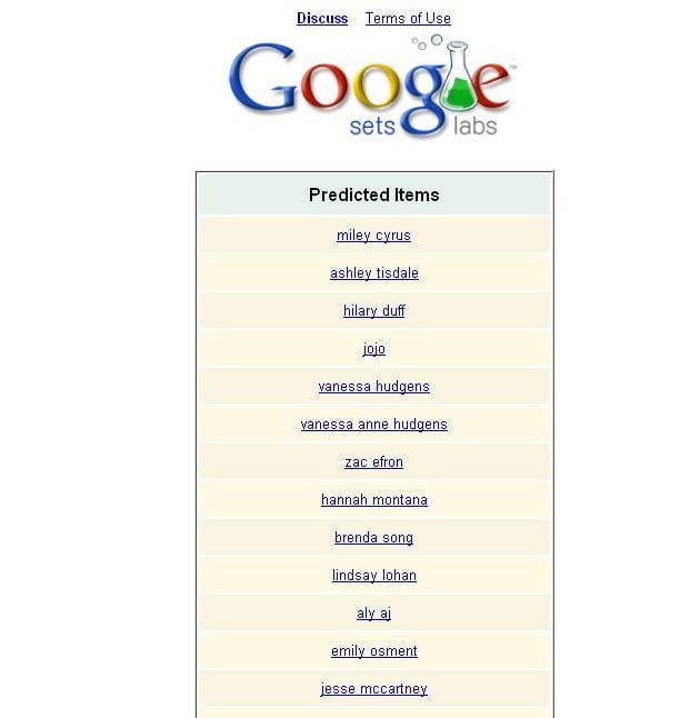 Google Sets 2