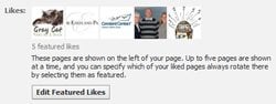 Choose Pages you Like to be displayed on your page