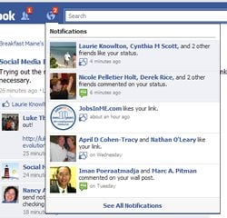 Facebook Business Page notifications