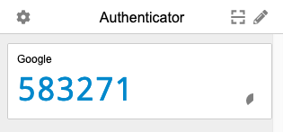 Google authenticator code