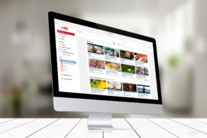 The YouTube homepage displayed on a modern computer