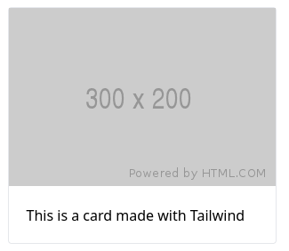 300 x 200 card made with Tailwind