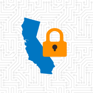 California graphic with lock