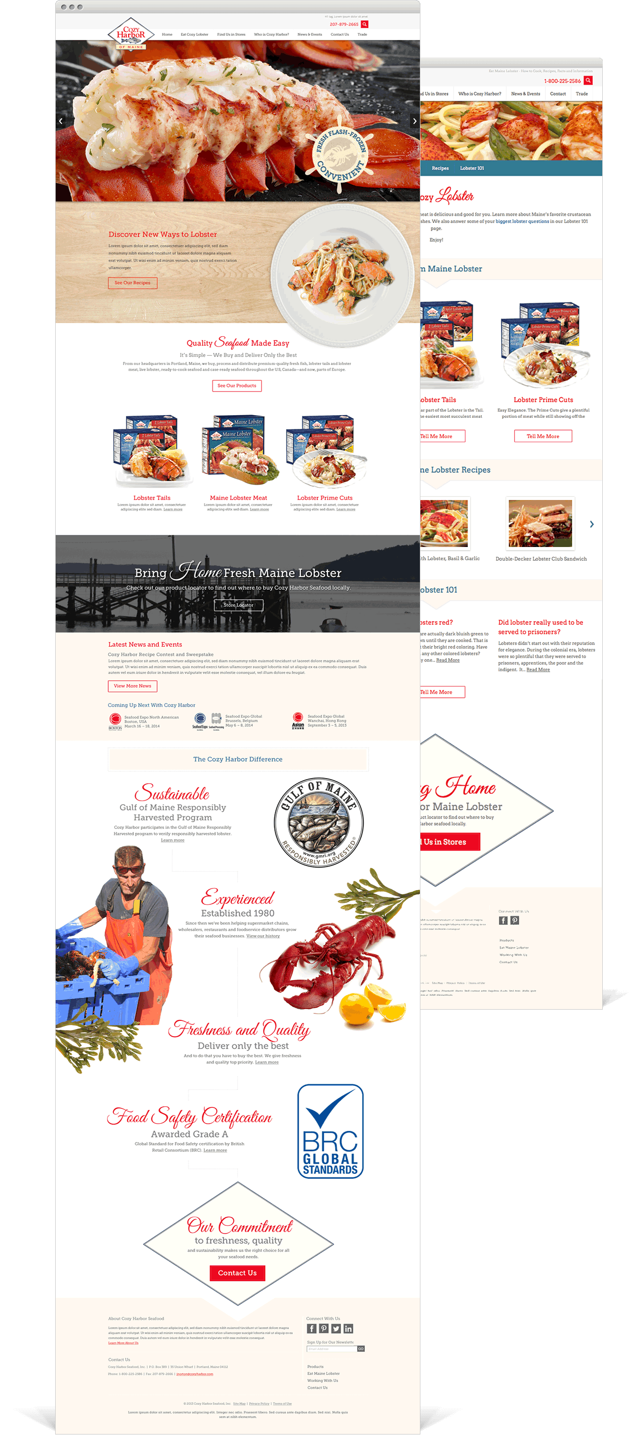 Cozy Harbor Website Layouts