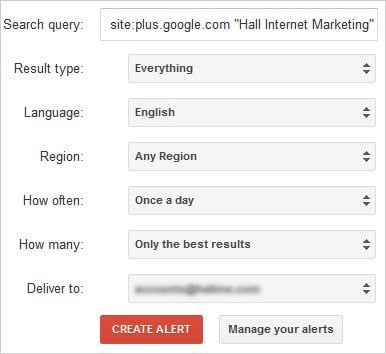 Manage Google Alerts on Other Sites