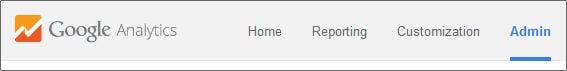 Google Analytics Admin Tab