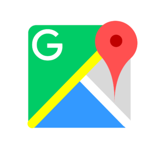 Google Map graphic with large red location pin