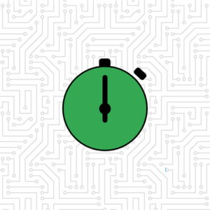 green stopwatch graphic