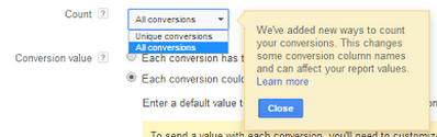 Google Adwords New Conversion Naming