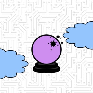 crystal ball with clouds