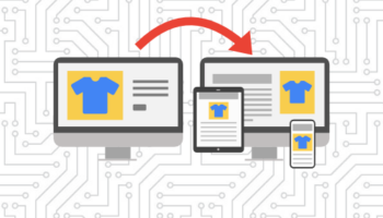 Remarketing ads graphic with desktops, tablet, and mobile device