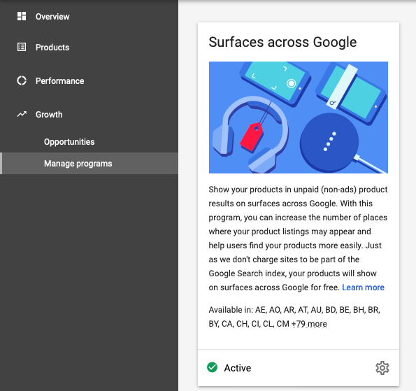 surfaces across google opt-in